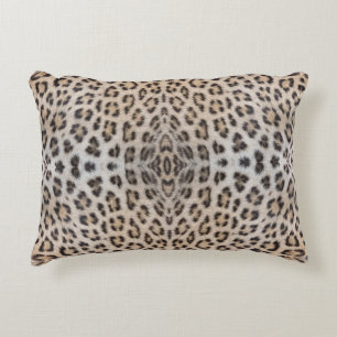 Eleganter, eleganter Leopardengeflecht Dekokissen