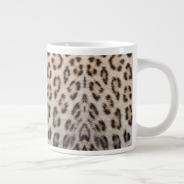 Eleganter, eleganter Leopardengeflecht Jumbo-Tasse (Rechts)