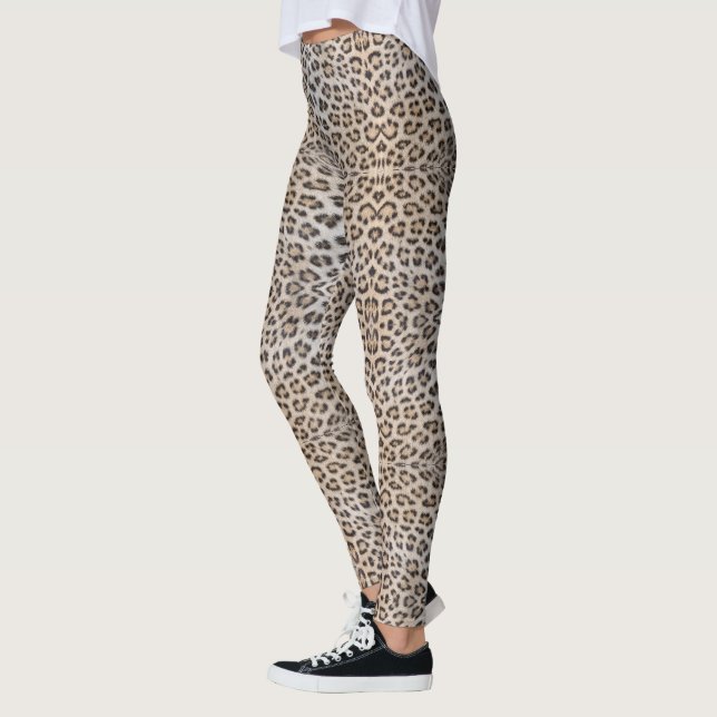 Eleganter, eleganter Leopardengeflecht Leggings (Links)