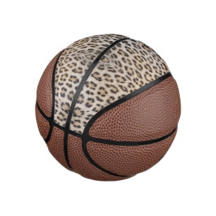 Eleganter, eleganter Leopardengeflecht Mini Basketball