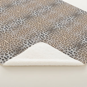 Eleganter, eleganter Leopardengeflecht Sherpadecke