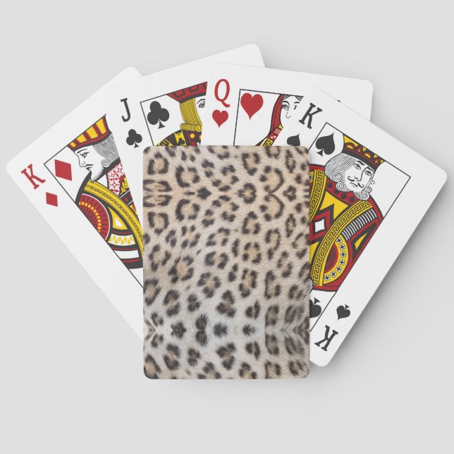 Eleganter, eleganter Leopardengeflecht Spielkarten (Rückseite)
