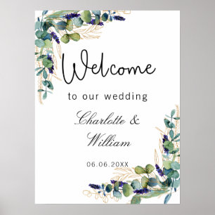 Eleganter Empfang durch Eukalyptus Wedding Poster
