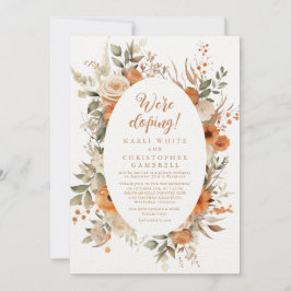 Eleganter Empfang für den Blumenrahmen im Herbst Einladung