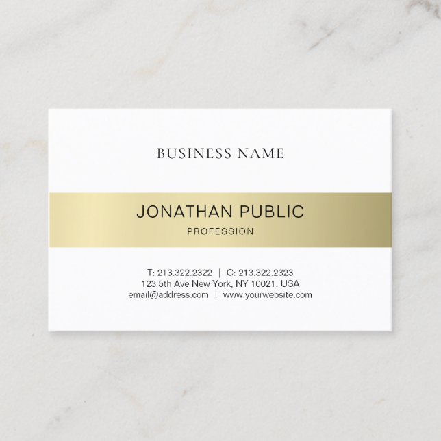 Eleganter Entwurfs-Trendy Minimalistischer Visitenkarte (Vorderseite)