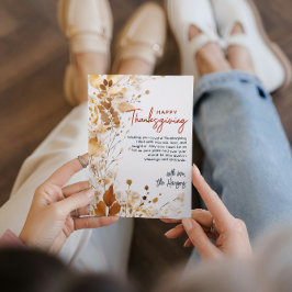 Eleganter Erntedank für Blumenfallen Feiertagskarte