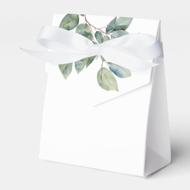 Eleganter Eukalyptus, botanischer Aquarell Geschenkschachtel (Vorderseite)