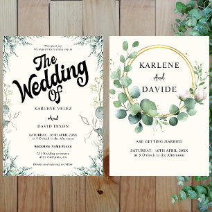 Eleganter Eukalyptus-Fotogeschenk Einladung