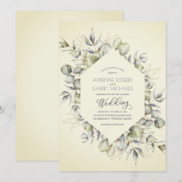 Eleganter Eukalyptus-Herbst Einladung zur Hochzeit