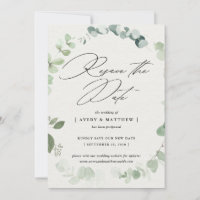 Eleganter Eukalyptus setzt die Hochzeit zurück