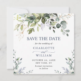Eleganter Eukalyptus Watercolor Save the Date