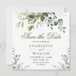 Eleganter Eukalyptus Watercolor Save the Date
