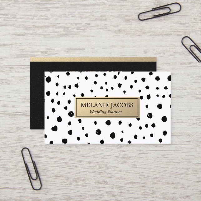 eleganter Event-Planer Visitenkarte (Vorderseite/Rückseite Beispiel)