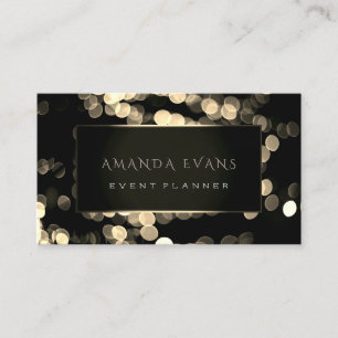 Eleganter Eventplaner Black Gerahmt Gold Sprkly Visitenkarte