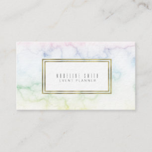 Eleganter Eventplaner Minimalistischer Regenbogenm Visitenkarte