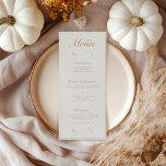 Eleganter Fall Botanische Hochzeit Menükarte<br><div class="desc">Diese botanischen Speisekarten ergänzen jeden Tisch und fügen eine Touch Eleganz hinzu! Ideal für eine Hochzeit oder einen besondere Anlass. Wenn Sie auch ein Bar-Menü suchen,  sehen Sie bitte unser zweiseitiges Menü in unserer Kollektion!</div>