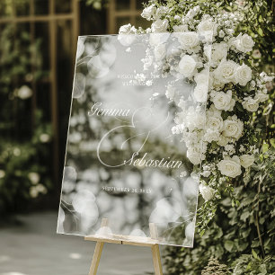 Eleganter Fall Botanische Hochzeit Willkommen Acrylschild