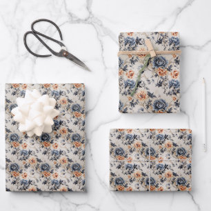 Eleganter Fall der Orangenmarinade aus Kupfer Geschenkpapier Set