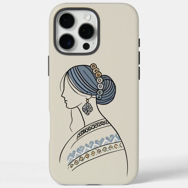 Eleganter Fall des ukrainischen Folk Art iPhone 16 Pro Max Hülle (Rückseite)