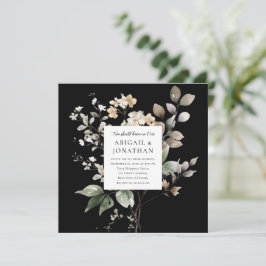 Eleganter Fall Floral bei Christlicher Schwarzer H Einladung