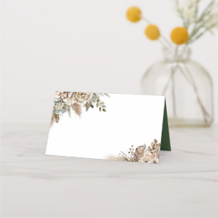 Eleganter Fall Floral Erntedank Platzkarte
