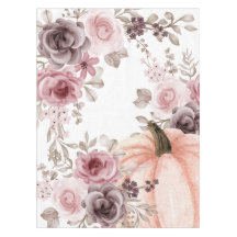 Eleganter Fall Floral Pumpkin Neutrals Wasserfarbe