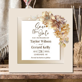 Eleganter Fall Floral Wedding Save the Date