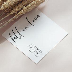 Eleganter Fall in Liebe Skript Hochzeit Napkins Serviette