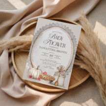 Eleganter Fall Rustic Baby Shower