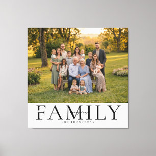 Eleganter Familienname Erinnerungsfoto-Geschenk Leinwanddruck