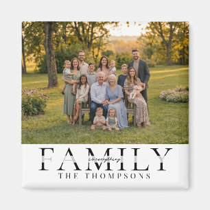 Eleganter Familienname Erinnerungsfoto-Geschenk Magnet