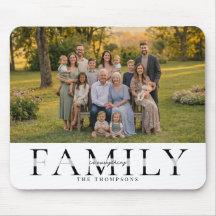 Eleganter Familienname Erinnerungsfoto-Geschenk