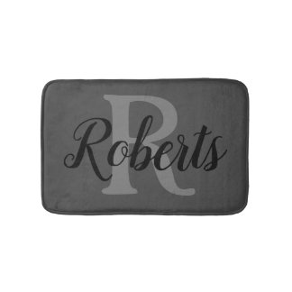 Eleganter Familienname Mit Monogramm Badematte