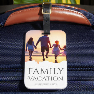 Eleganter Familienurlaub   Foto für Familienreisen Gepäckanhänger