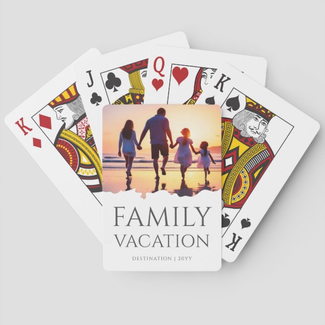 Eleganter Familienurlaub | Foto für Familienreisen Spielkarten (Rückseite)