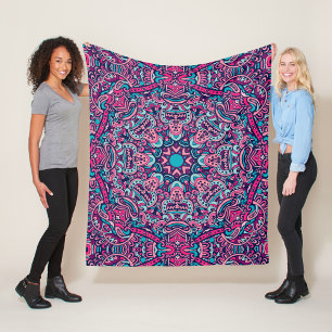 Eleganter farbenfroher nahtloser Muster Duschvorha Fleecedecke