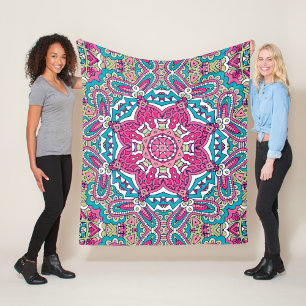 Eleganter farbenfroher nahtloser Muster Duschvorha Fleecedecke