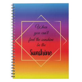 eleganter, farbenfroher Sonnenuntergang mit Zitat Notizblock