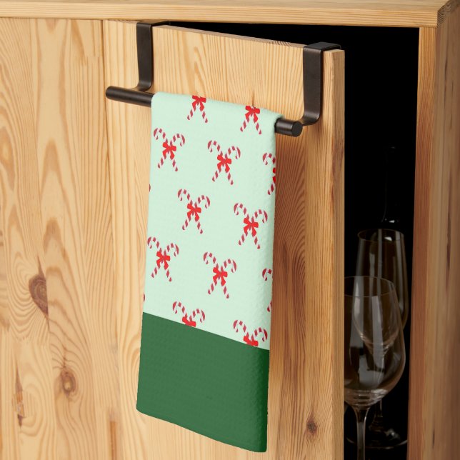 Eleganter farbenfroher Winter Frohe Weihnachten Geschirrtuch (Drittel gefaltet)