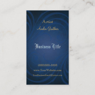 Eleganter Fashionista-blaue Strudel-Visitenkarten Visitenkarte