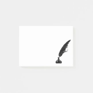 Eleganter Feder-Stift-Tinten-Brunnen Post-it Klebezettel