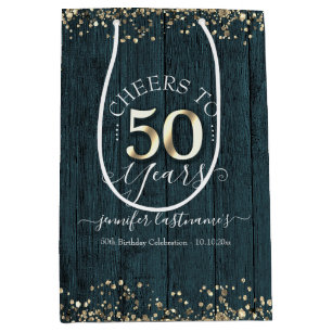 Eleganter Feiertag bis 50 Jahre Mittlere Geschenktüte