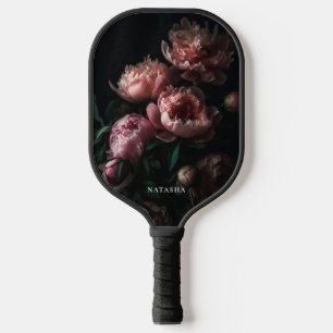 Eleganter Feminine Pink Pink Peonies Individuelle  Pickleball Schläger
