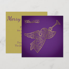 Eleganter filigraner Engel Einladung