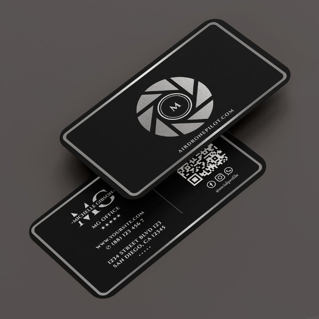 Eleganter Film Producer Black Silver Lens Frame Visitenkarte (Elegant Film Producer Black Silver Lens Frame Business Card
☆★
☆★
☆★
☆★
☆★
(35654)
 | 
)