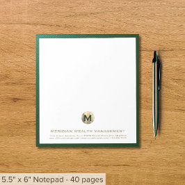 Eleganter finanzieller Notepad Notizblock