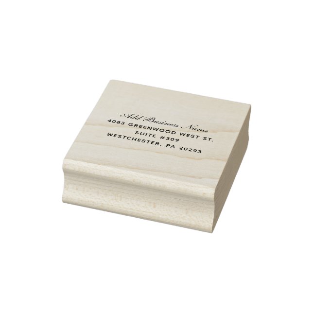 Eleganter Firmenname Einfach und Rücksendeadresse Gummistempel (Stempel)