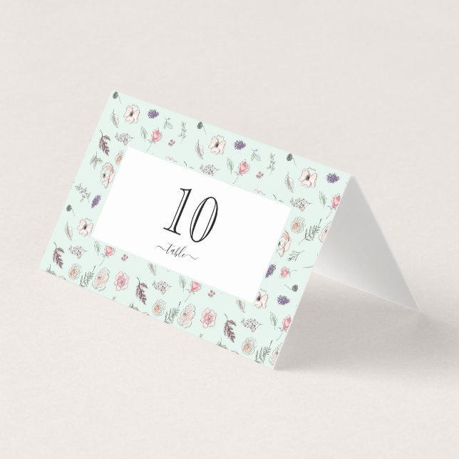 Eleganter Flachbildschirm Moderner Botanischer Grü (Vorderseite)