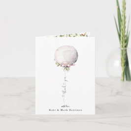 Eleganter Floral Balloon Vielen Dank Dankeskarte
