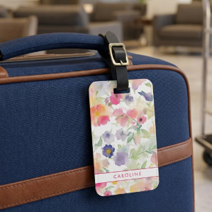 Eleganter Floral Chic Stilvolle Girly Luggage Tag Gepäckanhänger